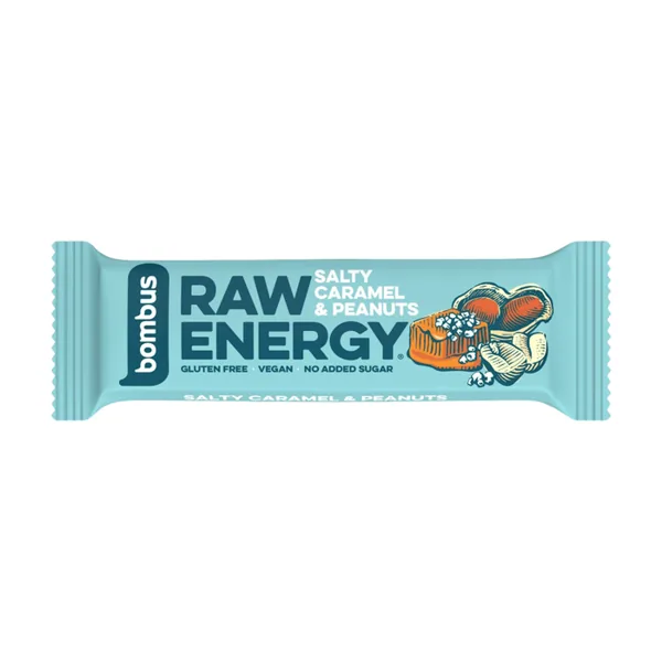 Bombus Raw Energy Salziges Karamell & Erdnüsse 50 g